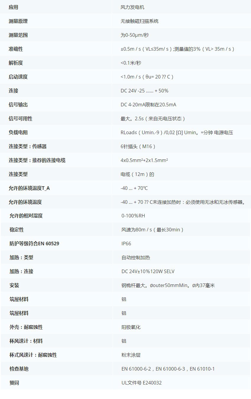 德***科瑞文KriwanINT10I F風速傳感器13N300S53技術參數