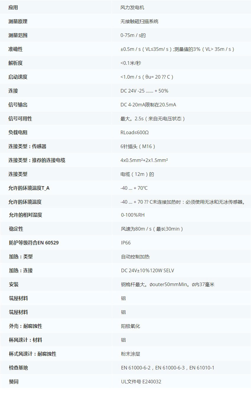 德***科瑞文KriwanINT10 IF風(fēng)速傳感器13N310S101技術(shù)參數(shù)